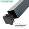 Unique Bargains Square Chair Leg Bar Stool Plastic Hole Plug Tubing End Caps Black - 2 of 4