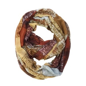 Wrapables Lightweight Infinity Scarf, Brown Square - 1 of 4