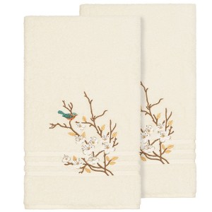 Linum Home Textiles 100% Turkish Cotton SPRING TIME Embellished Towel Set - 1 of 2