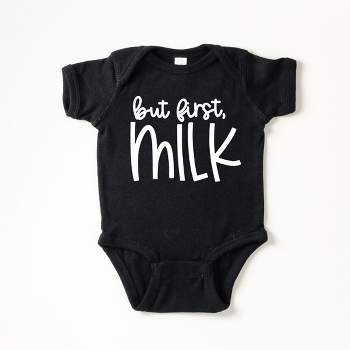 The Juniper Shop But First Milk Baby Bodysuit