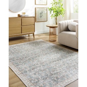 Hauteloom Ayanna Vintage Flat Pile Washable Area Rug - 1 of 4