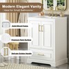 Whisen 30" Bathroom Vanity with Sink, MDF/Solid Wood Frame, 1 Divider Drawer & 2 Soft-Close Doors with Shelf - 3 of 4