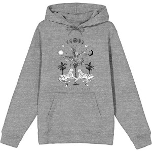 Cosmic Summer Cheetahs Long Sleeve Adult Hooded Sweatshirt - 1 of 3