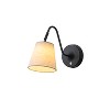 ALOADECOR 1-Light W6" Mid-century Battery Wall Sconces with Beige Fabric Shade Dimmable Integrated LED Rechargeable Cordless Swing Head Wall Lamp - 3 of 4