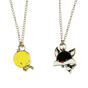 Looney Tunes Tweety Bird And Sylvester The Cat Best Friends Necklace Set - 1 of 4