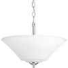 Progress Lighting Joy Collection 3-Light Semi-Flush Fixture, Brushed Nickel, White Etched Glass Shade - 2 of 4