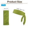 Unique Bargains Polyester Elastic Running Sports Workout Head Ties Sweatbands 3 Pcs Dark Green - 2 of 3