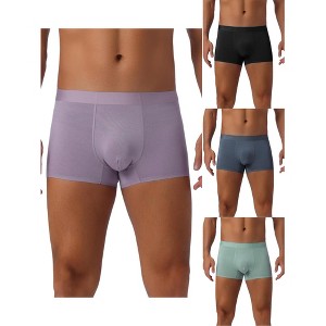 INSPIRE CHIC Men's 4 Pack Underwear Soft Solid Color Basic Boxer Briefs - 1 of 4
