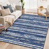 Washable Modern Geometric Rug Non Slip Low Pile Rug Soft Throw Floor Cover Foldable Indoor Carpet for Living Room Bedroom Playroom Nursery - 3 of 4