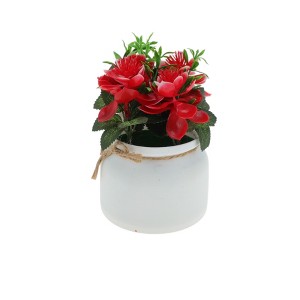 Unique Bargains Artificial Plants 4-Piece Large Lotus Plastic 3.54"x3.54"x6.69" 1 Pcs - 1 of 4