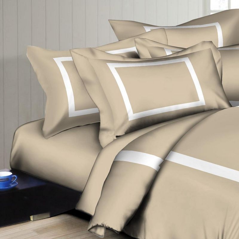 Circles Home 300TC Hotel Style Taupe Duvet Set, 2 of 4