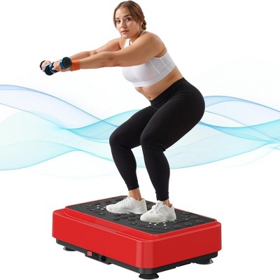 NAYSAYE Vibration Plate Exercise Machine with Resistance Bands for Lymphatic Drainage, Whole Body Vibrate for Home Fitness Workout Weight Loss