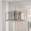 DOMETOUR 17 Chrome Crystal Pendant Chandelier, Modern 4-Light E26 Fixture, Adjustable Height for Living, Dining Room, Kitchen (No Bulbs) - 2 of 4