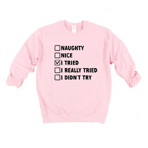 Simply Sage Market Women's Graphic Sweatshirt I Tried Nice List - 1 of 2