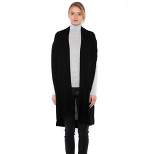 J CASHMERE Women's 100% Pure Cashmere Mesh Stitch Open-front Duster Cardigan Sweater