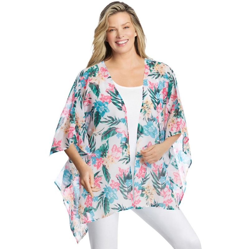 Woman Within Women's Plus Size Print Duster, 1 of 2