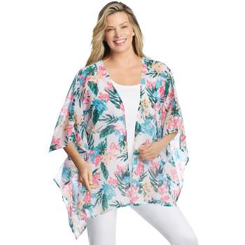 Woman Within Women's Plus Size Print Duster