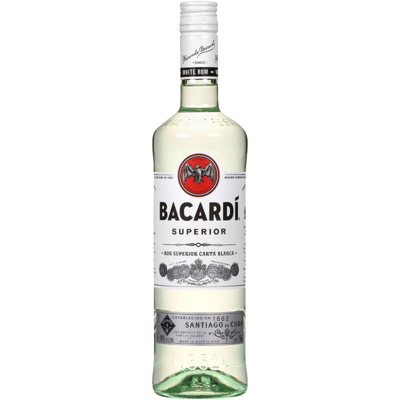 Bacardi Superior Light Puerto Rican Rum - 750ml Bottle, 1 of 9
