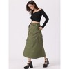 INSPIRE CHIC Women's Midi Trendy Y2K Zip High Waisted Straight Long Skirt - 4 of 4