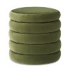 CAVINAS Round Storage Ottoman Bench,Upholstered Ottoman with Removable Lid for Living Room,Bedroom,Black/White/Green - 2 of 4