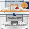 SereneLife Bamboo Bathtub Caddy - Adjustable Tray for Bathtubs with Wine Glass & Candle Holder, Foldable, Waterproof, 27.56"-41.33" - 4 of 4