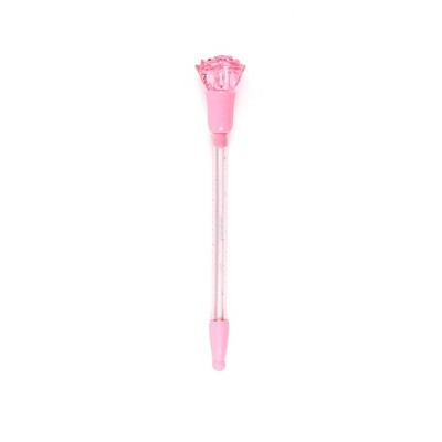 Yoobi Novelty Ballpoint Pen Light Up Pink Rose