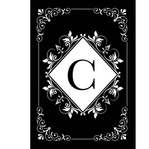 Briarwood Lane Everyday Double Sided Garden Flag 12x18 For Outdoor Black and White Monogram C Garden Flag Flags For Outside - 1 of 4
