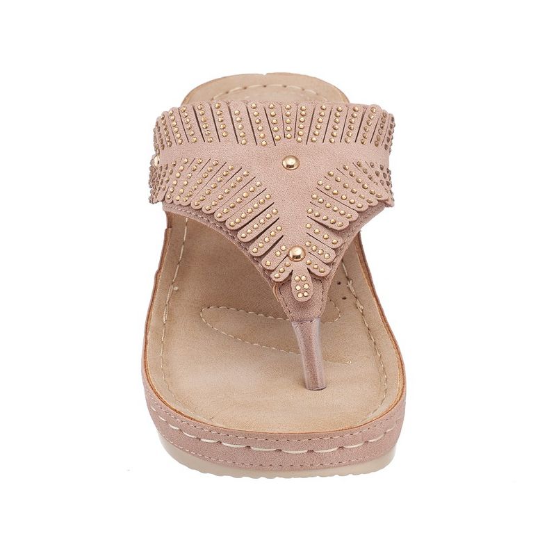 GC Shoes Virginia Embellished Comfort Slide Wedge Sandals, 3 of 6
