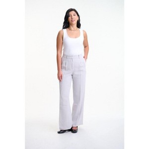 Lafidi Women’s High-Rise Wide Leg Dress Pants – Double Pleat Office Slacks with Slash & Welt Pockets - 1 of 4
