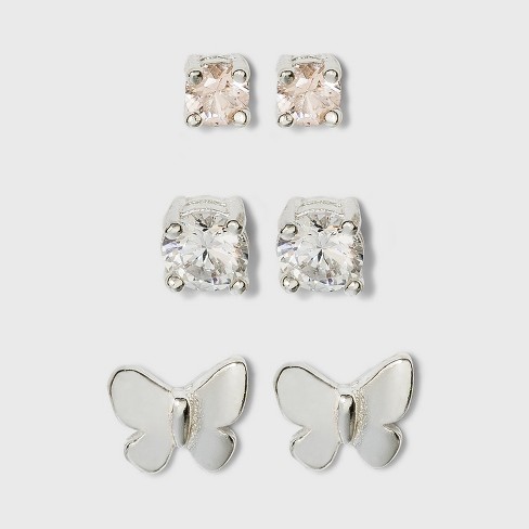 Sterling silver earring backs, earrings findings, butterfly earrings backs,  silver post ear nuts, stud earring clutch, 10 pairs, EF1005