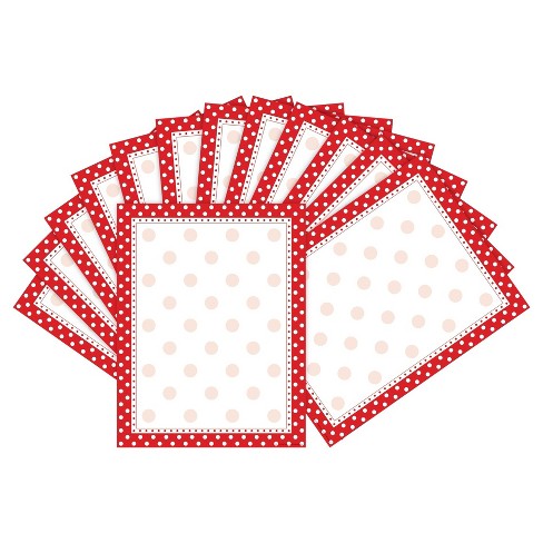 Red & White Dot Computer Paper, 50 sheets/Package - Barker Creek Publishing