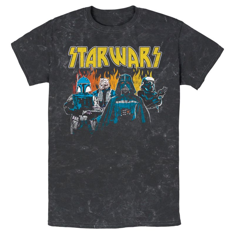 Men's Star Wars Dark Side Grunge Rock T-Shirt, 1 of 5