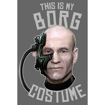 Star Trek Girl's Star Trek: The Next Generation This is My Borg Costume T-Shirt - Black - Small — фото 2
