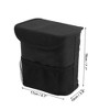 Unique Bargains Car Trash Can with Barrel Foldable Portable Front Rear Seat Trash Bin Black 1 Pc - image 3 of 4