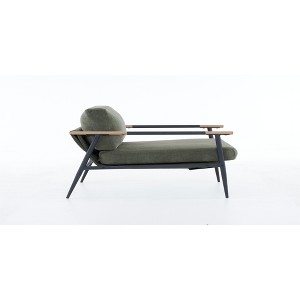 Cesicia Green Accent Chair Arm Chair with Metal Frame, Upholstered Side Chair Comfy Sitting Chair for Living Room - 1 of 4