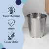happimess Axel Modern Minimalist Hammered Steel 2-Gallon Wastebasket - 3 of 4