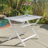 Wooden Foldable Patio Dining Table in White - 2 of 4