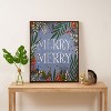 Joy Laforme Christmas Merry Merry Wreath Framed Art Canvas - Society6 - 3 of 4