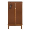 Syemin Decorative Storage Cabinets Accent Storage Cabinet, Curio Cabinet, Curio Diapaly Cabinet with Adjustable Shelves, Brown, 26"*11.75"*43.5" - 4 of 4