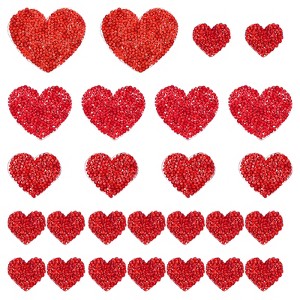 Unique Bargains Iron On Durable DIY Clothing Heart Rhinestone Patches 26 Pcs - 1 of 4