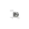 Black Bow Jewelry Triangle Block, Letter P Sterling Silver Bead Charm - 2 of 3
