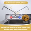 WOWOW Multi-functional Double-Handle Deck Mounted Commercial Standard Kitchen Faucet 8 in. Swivel Spout in Polished Chrome - 4 of 4
