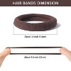 100 Pcs Thick Seamless Brown Hair Ties, Ponytail Holders Hair Accessories - 3 of 4