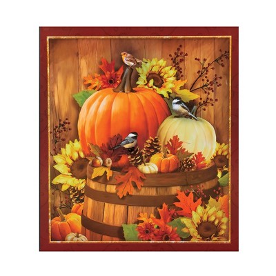 Collections Etc Harvest Pumpkin and Berries Metal Dishwasher Magnet