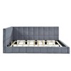 YOOCOZZ Mid-Century Modern Velvet Upholstered Daybed with Backrest and Armrest - 3 of 4