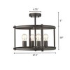 Chloe Lighting IRONCLAD Farmhouse 4 Light Rubbed Bronze Convertible Semi-Flush Ceiling Fixture 17.5" Wide - 3 of 3