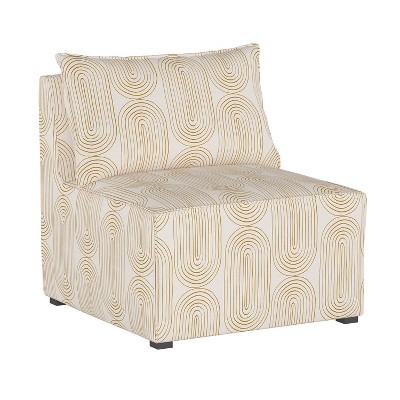 French Seamed Armless Chair Oblong Mustard - Project 62™