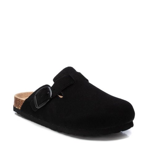 Женские сабо Refresh Shoes Refresh Women's Collection Suede Clog Mule Flats 172870 Black 9