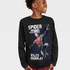 Boys' Spider-Man Miles Morales Matrix Long Sleeve Graphic T-Shirt - Black - 2 of 3