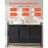 Laundry Sorter, Large Laundry Hamper with Metal Frame and Wooden Tabletop, Freestanding Storage Organizer Baskets with Pull-Out - 4 of 4